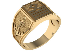 signet ring sea captain Modèles 3D en vedette