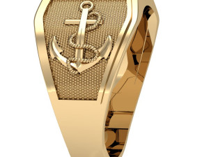 signet ring sea captain 3D Baskı Modeli