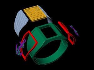 signet ring sea captain 3D Baskı Modeli