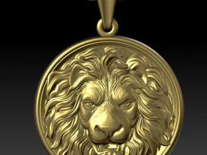 lion head pendant 3D Print Model