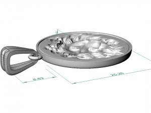 lion head pendant 3D Print Model