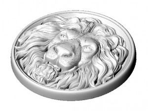 lion head pendant 3D 프린트 모델