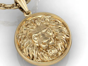 lion head pendant 3D Print Model