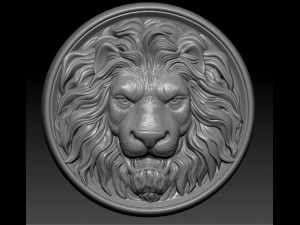 lion head pendant 3D 프린트 모델