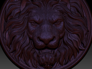 lion head pendant 3D 프린트 모델