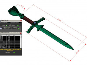 beautyful pendant sword Modelo de impresión 3D