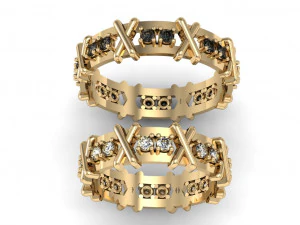 wedding rings male and famale 3D Print Model