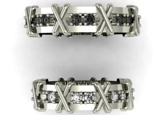 wedding rings male and famale 3D Print Model