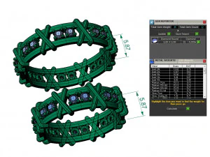 wedding rings male and famale 3D Print Model