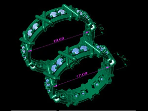 wedding rings male and famale 3D Print Model