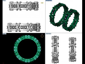 wedding rings male and famale 3D Print Model