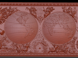 ancient map of the world 3D Model