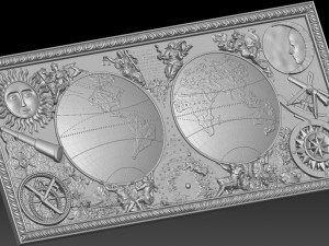 ancient map of the world 3D Model
