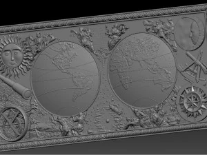 ancient map of the world 3D Model