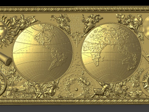 ancient map of the world 3D Model