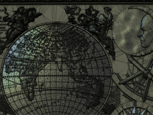 ancient map of the world 3D Model