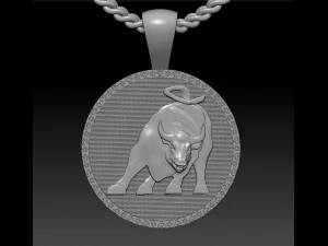 double sided pendant star of david and bull 3D Print Model