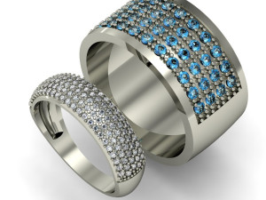 2 fashion rings Model do druku 3D