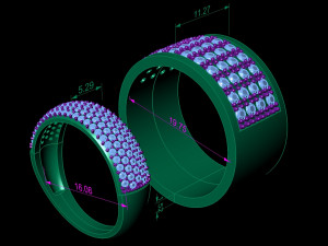 2 fashion rings Model do druku 3D
