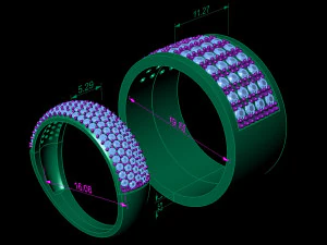2 fashion rings 3D Print Model