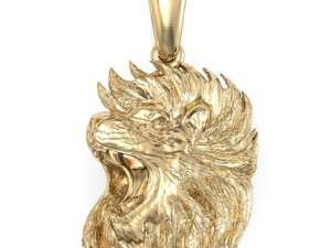 pendant with angry lion 3D प्रिंट मॉडल