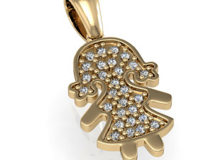 female pendant girl Modèles 3D en vedette