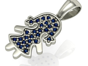 female pendant girl 3Dプリントモデル