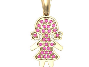 female pendant girl 3Dプリントモデル