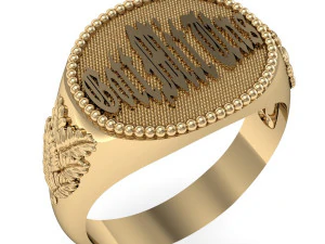 m&auml;nnlicher Ring gott mit uns 3D Druckmodell