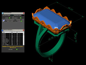 fashion ring with gem 3D Print Model