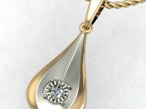 pendant in the form of a drop 3D Print Model