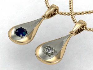 pendant in the form of a drop 3D Print Model