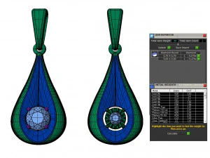 pendant in the form of a drop 3D Print Model