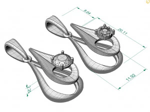 pendant in the form of a drop 3D Print Model