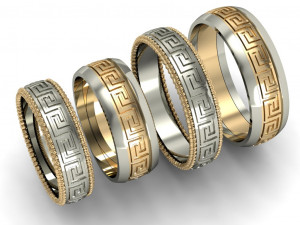 wedding rings male and famale 3D Принт Модель