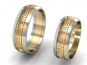 wedding rings male and famale 3D Print Model