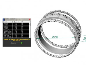 wedding rings male and famale 3D Print Model