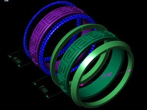 wedding rings male and famale 3D Print Model