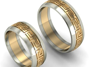 wedding rings male and famale 3D Print Model