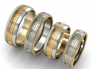 wedding rings male and famale Modèles 3D en vedette