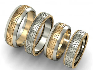 wedding rings male and famale 3D Print Model