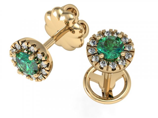 stud earring 3D Baskı Modeli .c4d .max .obj .3ds .fbx .stl .blend 