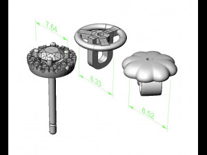 stud earring 3D Baskı Modeli