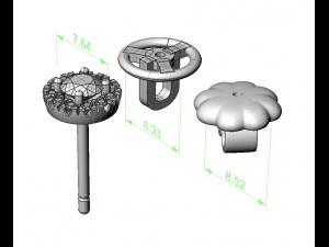 stud earring 3D Print Model