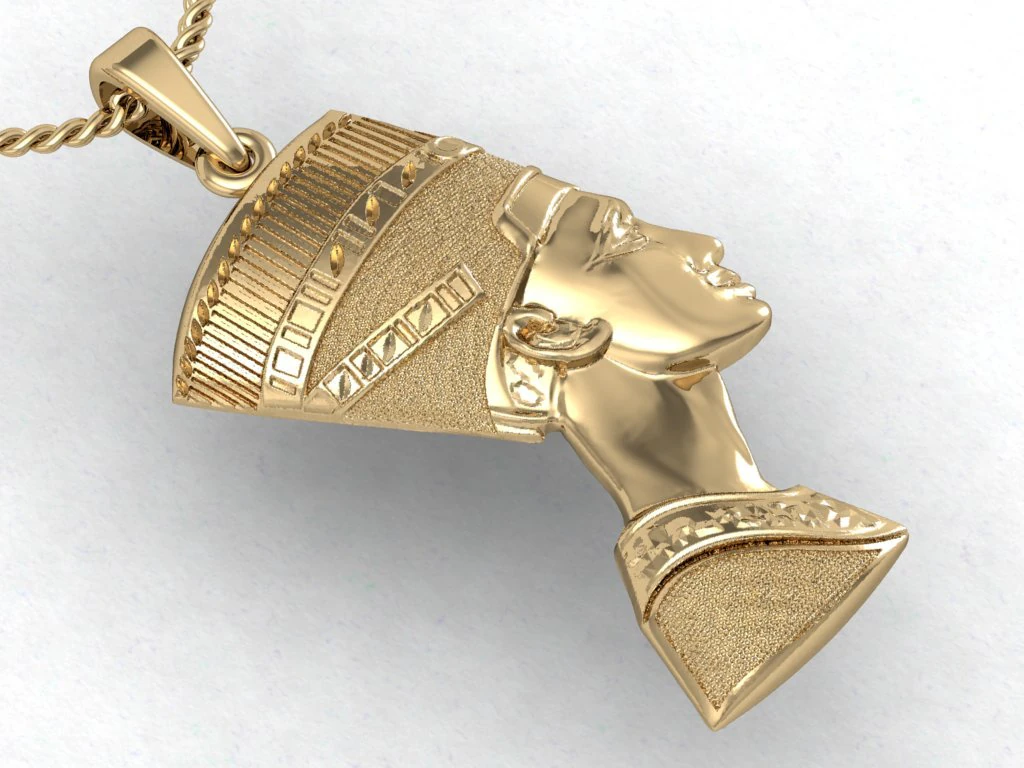 pendant nefertiti 3D Print Model .c4d .max .obj .3ds .fbx .stl .blend 