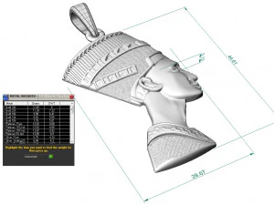 pendant nefertiti 3D Print Model