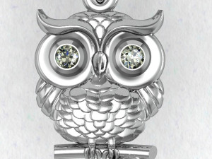 earring owl 3Dプリントモデル