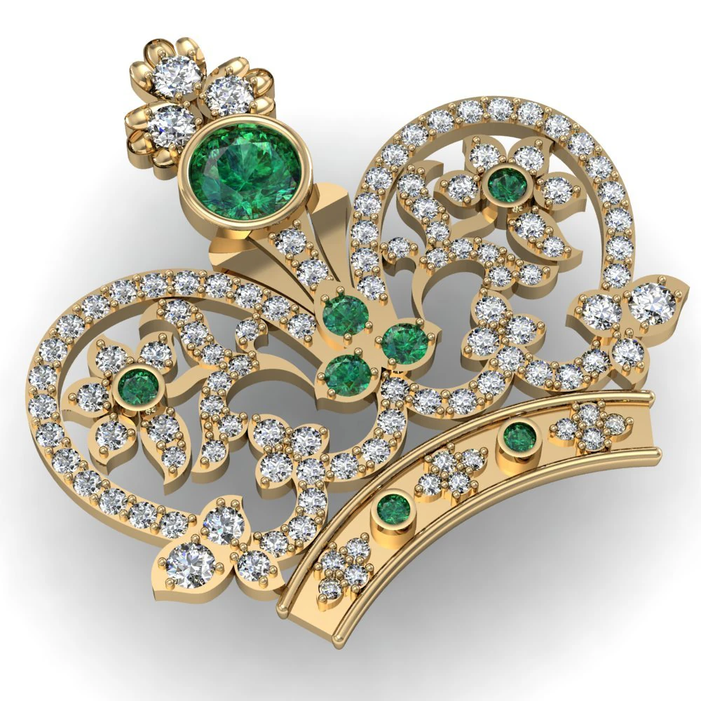 pendant crown 3D Print Model .c4d .max .obj .3ds .fbx .stl .blend 