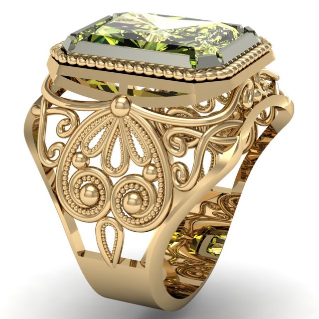 male signet with filigree Modelo de Impressão 3D .c4d .max .obj .3ds .fbx .stl .blend 