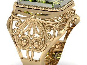 Sygnet męski z filigranem Model do druku 3D